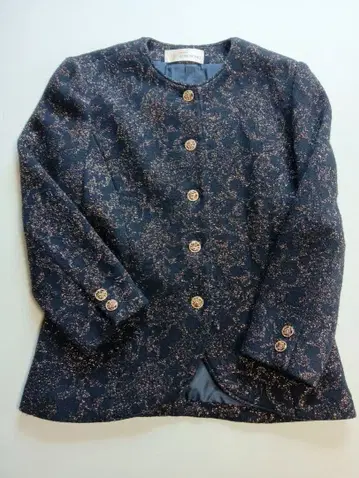 H.HOSONO 블랙 골드 라메 자켓