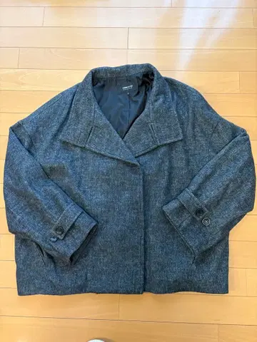 컴시즘 아우터 울 혼방 스탠드 카라 코트