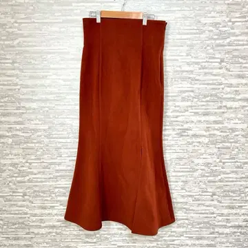 아프레 주르 브라운 머메이드 롱 스커트 L 새상품 택 포함