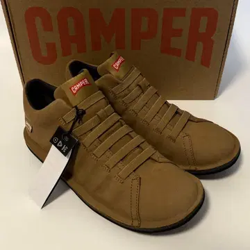 새상품 Camper 캠퍼 Beetle 가죽 스니커즈 브라운