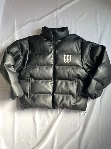 [ 새상품급 ] WASTED PARIS 가죽 다운 자켓 블랙