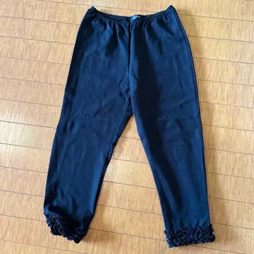 NICEBORG 프릴 블랙 캐주얼 팬츠