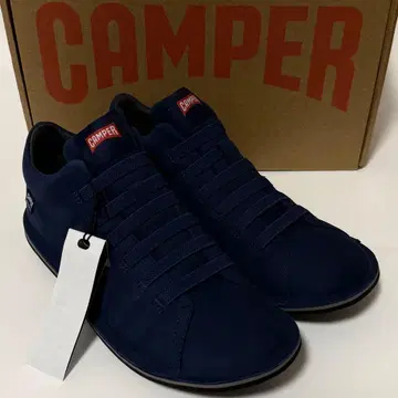 새상품 Camper 캠퍼 Beetle 가죽 스니커즈 블루