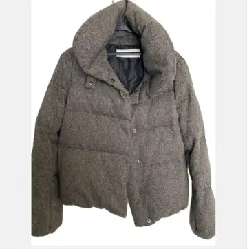 BLACK BY MOUSSY 그레이 다운 자켓 숏 기장