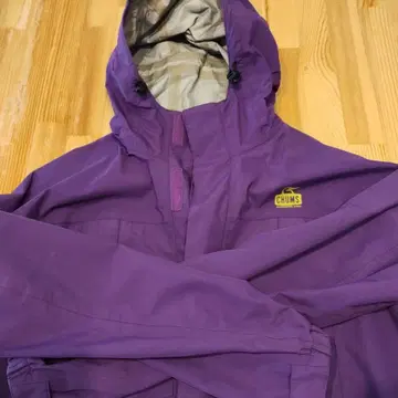 CHUMS 퍼플 후드 부착 마운틴 후드티
