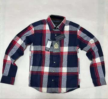 TOMMY HILFIGER 체크 무늬 플란넬 셔츠 택 포함 미사용