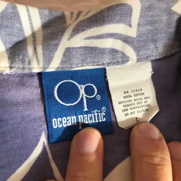 OP 오션 퍼시픽 빈티지 하와이안 셔츠 L 사이즈