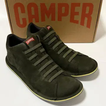 새상품 캠퍼 Beetle 가죽 스니커즈 그린