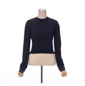 Mame Kurogouchi 코드 자수 커프스 니트