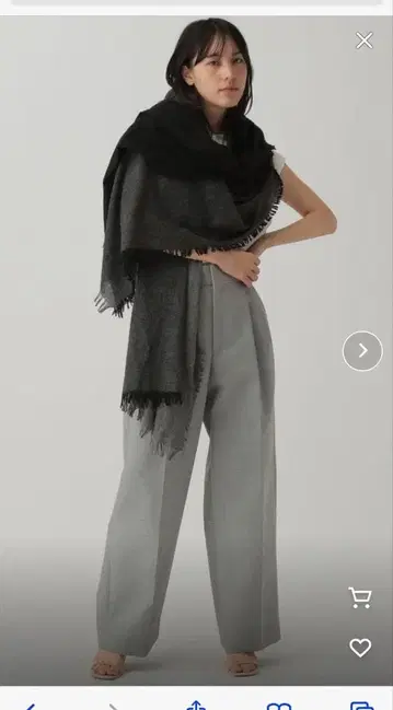 아소스메레 믹스 컬러 울 대형 스톨