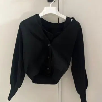 EVRIS 블랙 가디건 앙상블