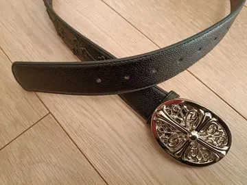 블랙 가죽 벨트 장식 버클 110cm