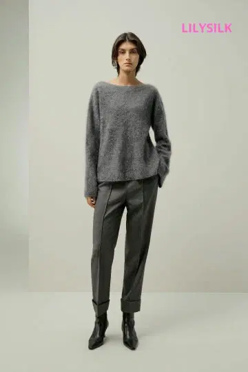 LILYSILK 기모 캐시미어 오버 사이즈 니트 스웨터