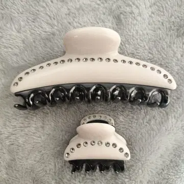 acca 스톤 부착 헤어 클립 세트 대소