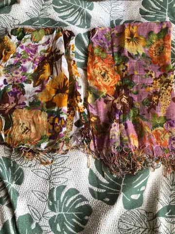 미사용 스톨 세트 꽃 레이온