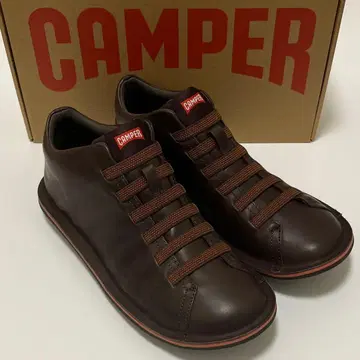 새상품 캠퍼 Beetle 가죽 스니커즈 브라운