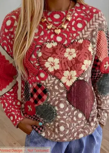 발렌타인에 딱 맞는 귀여운 하트 스웨터 [미사용 새상품] Lsize