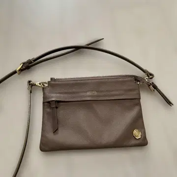 EDITORIAL 핑크 브라운 가죽 숄더백