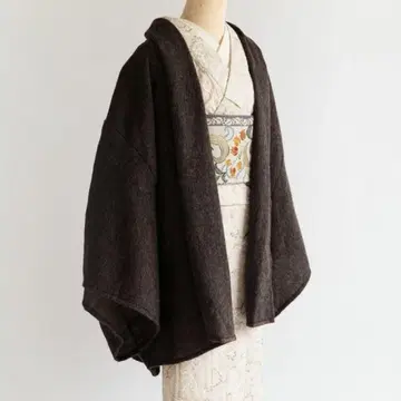 기모노 모던 기모노 코트 짙은 갈색