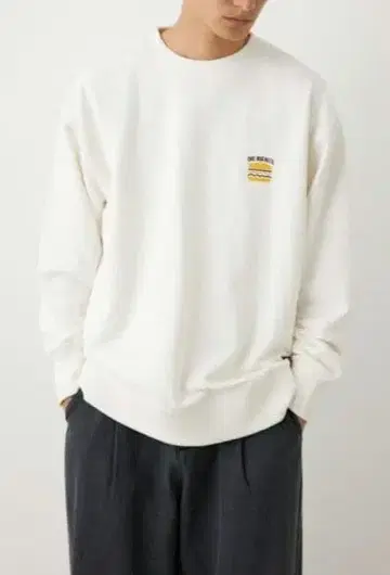 로데오 크라운 와이드 보울 BURGER STAND 맨투맨 화이트 L