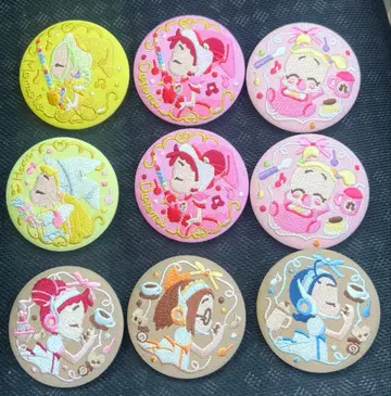 오쟈마녀 도레미 자수 캔뱃지 9점 세트