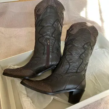 웨스턴 부츠 다크 브라운 새상품급