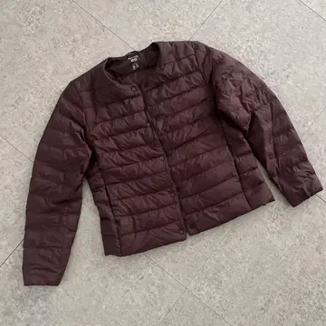 유니클로 퍼프 테크 이너 다운 M 보르도