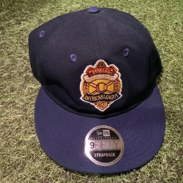 Yankees 9FIFTY 스트랩백 네이비 캡