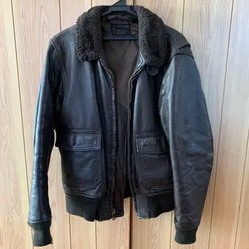 다크 브라운 가죽 밀리터리 자켓 G-1