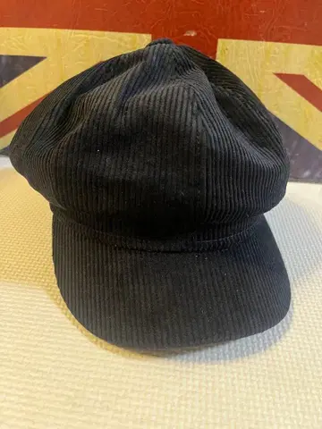 블랙 코듀로이 헌팅 캡