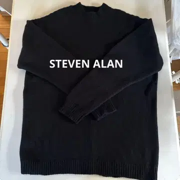 [ STEVEN ALAN ] 스티븐 아란 크루넥 스웨터 L 블랙
