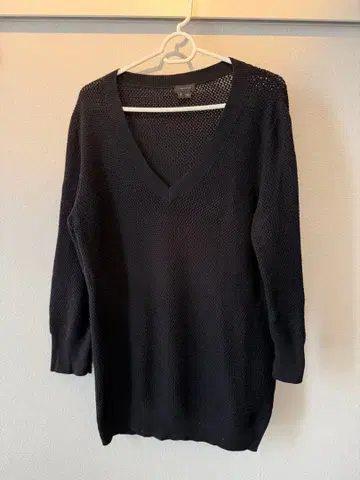 theory 블랙 V넥 니트 S