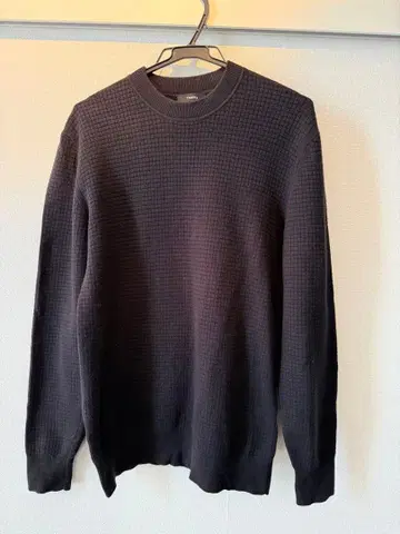 Theory 블랙 리브 긴팔 니트