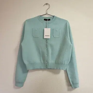 CABAN 코튼 캐시미어 크루넥 가디건 62 라이트 블루 XS