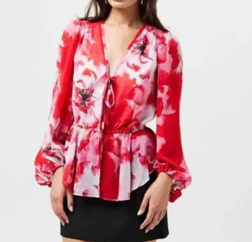 테드베이커 시스루 플라워 프린트 블라우스 셔츠 택 포함 새상품