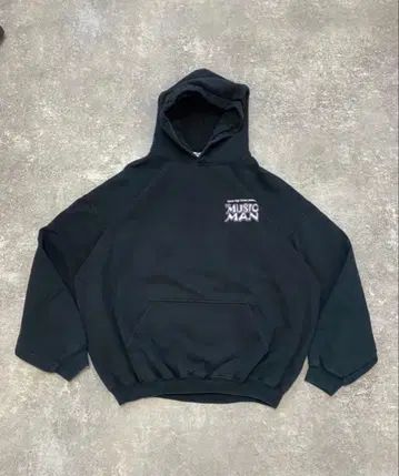ultra cotton music man 후드 맨투맨 black XL