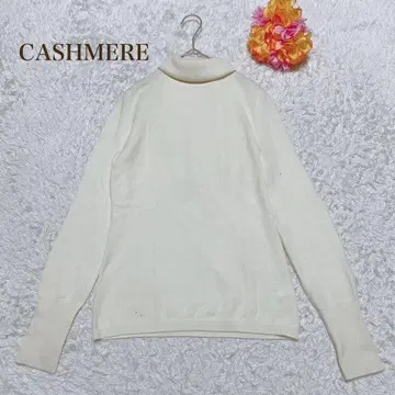 유니클로 [ M ] 캐시미어 터틀넥 스웨터 아이보리