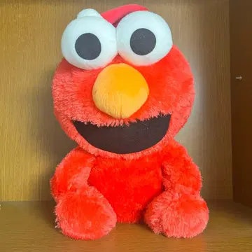 엘모 산타 모자 달린 봉제 인형