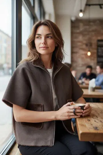 마리나 리날디 여성용 지퍼 클로저 코트 리버서블