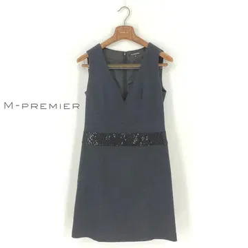 B0111/컨디션 최상 M-PREMIER 엠프리미어 레이온 트위드풍