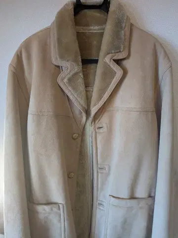 L&B 베이지 빈티지 무스탕 자켓 LL