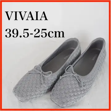 O7342*VIVAIA*플랫슈즈*39.5-25cm*그레이 라메