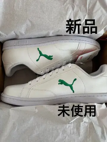 [ 새상품 미사용 ] 25.5cm PUMA 화이트/그린 스니커즈