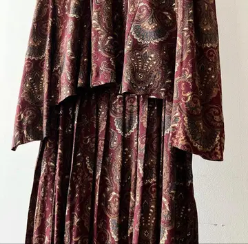 빈티지 구제 의류 페이즐리 무늬 드레스 원피스