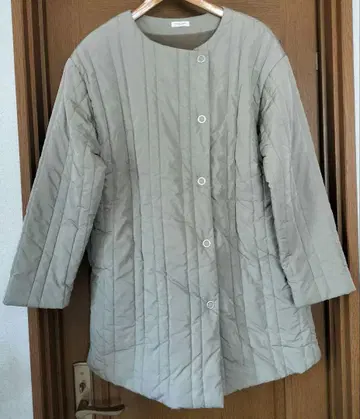 ESSENSE 그레이 퀼팅 자켓