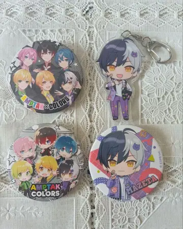 마제타 캔뱃지 아크릴 키링 4개 세트