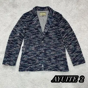 [ AYUITE ] 테일러드 자켓 니트 자켓 멀티 컬러 스트라이프