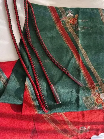 새상품 오비 끈 오비 장식 천 빨간색 그린 성인식