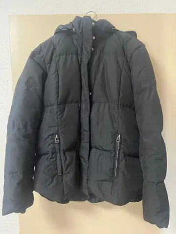 TOMMY HILFIGER 타미힐피거 다운 자켓 블랙 후드
