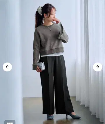 [ COHINA ] 트위드 마린 팬츠 블랙 블랙 regular S